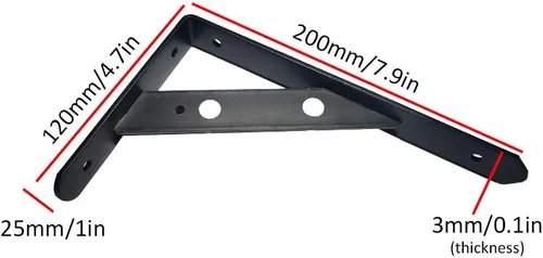 Vista 2 de Soporte de estante triangular para colgar en la pared, soportes flotantes de ángulo recto de 90 grados, almacenamiento decorativo que ahorra
