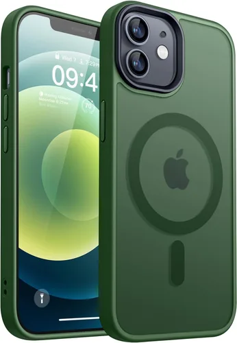 Vista 10 de CANSHN - Funda transparente compatible con iPhone 12/iPhone 12 Pro [Protección contra caídas de grado militar] No amarillea, funda protectora a