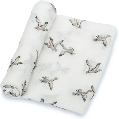 Vista 11 de LollyBanks Manta para envolver al bebé, manta de muselina 100% algodón para niños y niñas, grande de 47 x 47 pulgadas, mantas suaves y transpirables