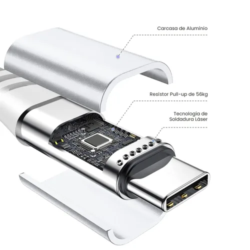 Vista 4 de Cable USB tipo C de 6 pies, paquete de 2 cables de carga rápida USB C, cable de teléfono para Samsung Galaxy A01 A02s A03s A10e A11 A12 A13 A14 A20