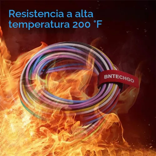 Vista 4 de Cable de batería de silicón de BNTECHGO, calibre 16 AWG, ultraflexible, resistente a temperaturas de 200 °C, 252 hilos de cobre estañado trenzado