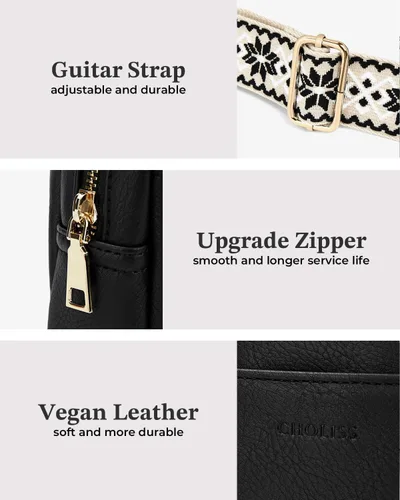 Vista 4 de CHOLISS Small Sling Bag for Women Leather Crossbody Fanny Packs Chest Bag for Women