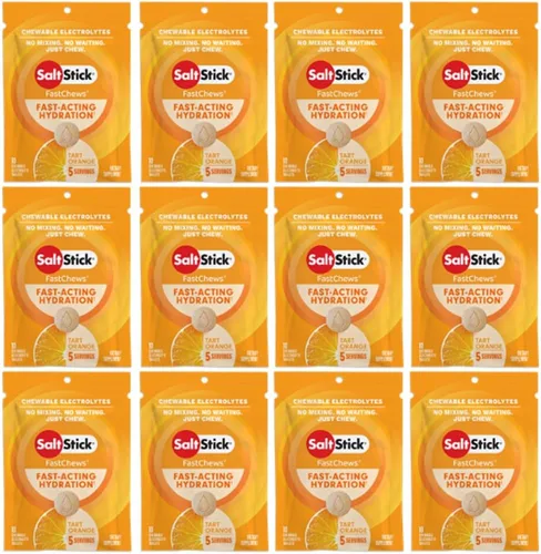 Vista 12 de SaltStick Electrolyte FastChews - 120 unidades sabor manzana verde - Tabletas masticables de electrolitos para la hidratación, pastillas de sal - 10