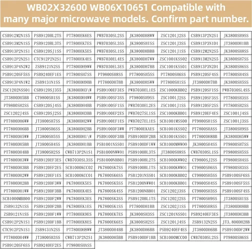 Vista 3 de Anillo giratorio de microondas mejorado, se adapta a modelos que utilizan la parte WB02X32600 / WB06X10651, repuesto de soporte de bandeja de vidrio