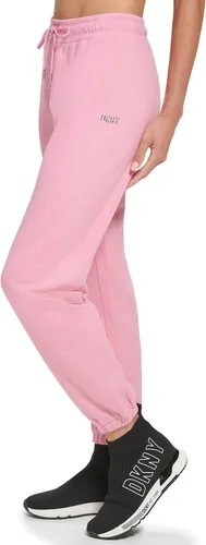 Vista 3 de DKNY Women's Jeans Casual Mid Rise Drawstring Logo Joggers Sweatpants