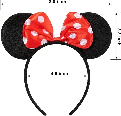 Vista 2 de Disfraz de Mickey Mouse de Disney para mujeres y niñas, con lazo, disfraz de Minnie Mouse para fiesta de cumpleaños