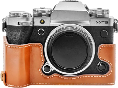Vista 8 de Rieibi Fuji XT5 - Funda de piel sintética para cámara digital Fujifilm X-T5, color negro