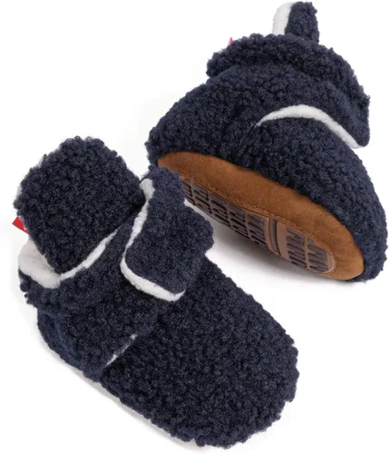 Vista 58 de Botines de forro polar para bebés, niños y niñas, pantuflas antideslizantes con agarre suave, zapatos de calcetín para recién nacidos, cuna