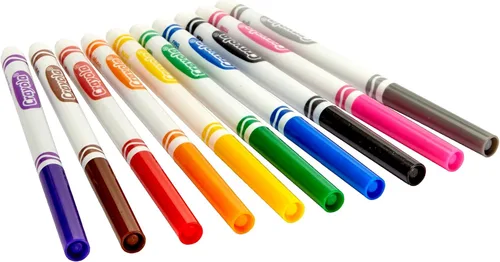 Vista 3 de Crayola 10 unidades marcadores clásicos punta fina., Paquete de 1, Variados