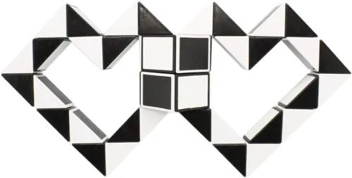 Vista 3 de Mipartebo Magic Snake Cube Twist Puzzle 48 cuñas de gran tamaño Twist Fidget Serpiente Juguetes para Niños Bebé Negro
