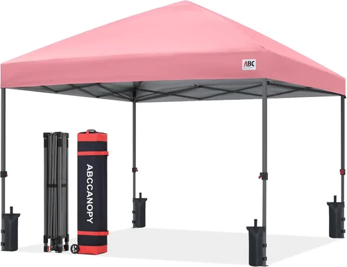 Vista 41 de ABCCANOPY Toldo desplegable – Tienda de campaña portátil para patio al aire libre resistente para patio trasero y terraza con 4 bolsas de arena Beige