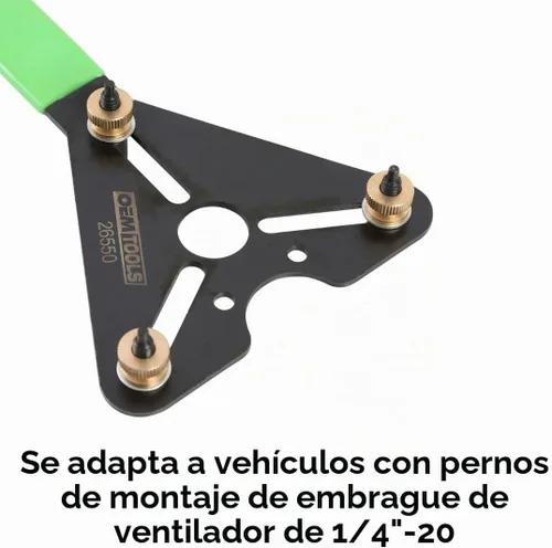 Vista 3 de OEMTOOLS Herramienta de sujeción de embrague A/C 26550, pasador ajustable, se adapta a vehículos con pernos de montaje de embrague de ventilador