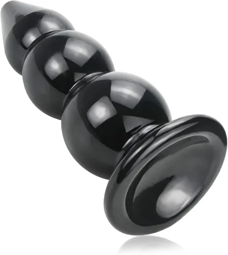 Vista 4 de Cuentas anales superlargos y gruesos, tapones anales, con ventosa fuerte, tapón sexual para masaje de próstata, consolador anal, juguete anal
