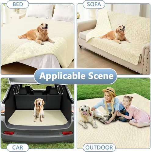 Vista 6 de hyha Manta impermeable para perros, funda suave para cama de perro, mantas para mascotas, funda impermeable para sofá y sillón para perros lavable