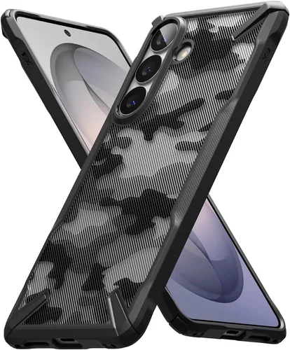 Vista 21 de Ringke Fusion-X [revestimiento dual antiarañazos] compatible con Samsung Galaxy A14 (4G y 5G), parachoques aumentado transparente, parte trasera