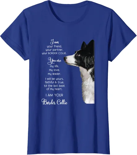 Vista 43 de Funny I Am Your Friend Your Partner Your Border Collie - Camiseta de regalo, Negro, S