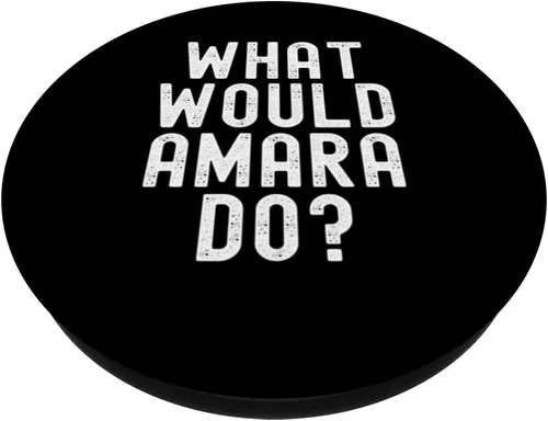 Vista 2 de ¿Qué haría Amara? PopSockets con nombre personalizado sarcástico divertido PopGrip intercambiable