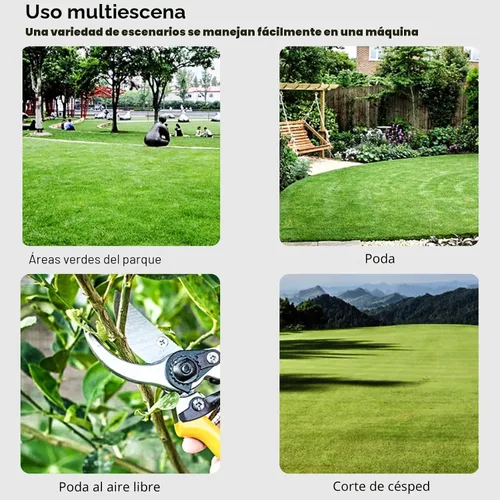 Vista 3 de Cortadora de malezas a gas inalámbrica 2 en 1, desbrozadora de 52cc de 2 ciclos con mango antideslizante, cortadora de cepillo, herramientas