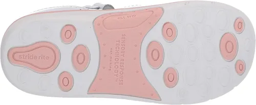 Vista 4 de Stride Rite Tenis unisex SRT Nell para niños, Blanco, 4 Wide Toddler