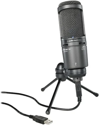 Vista 10 de Audio-Technica AT2020 Micrófono de estudio de condensador cardioide XLR, ideal para aplicaciones de proyecto/estudio en casa Negro