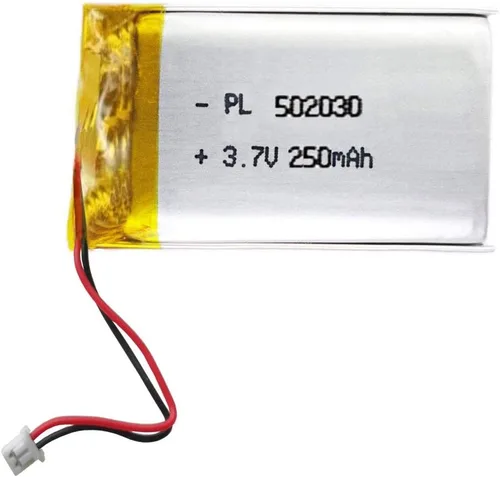 Vista 5 de Batería de repuesto de polímero de litio recargable de 3.7 V 402030 220 mAh con conector Jst PH1.25/2p para auriculares Bluetooth, reloj