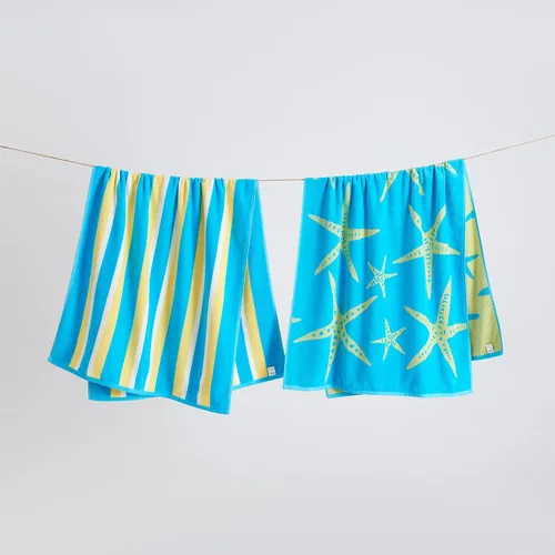 Vista 20 de Great Bay Home Toallas de playa 100% algodón, paquete de 4 toallas de piscina de 30 x 60 pulgadas, toallas absorbentes y de secado rápido