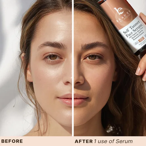 Vista 6 de Suero bronceador facial, fabricado en Estados Unidos con ingredientes naturales y orgánicos, autobronceador sin sol para la cara con ácido