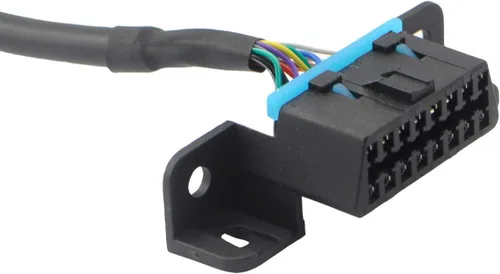 Vista 7 de iKKEGOL Universal OBD2 OBD II 16 Pin Splitter Y Cable abierto, J1962 1 macho a 2 hembra conector con soporte de montaje bajo salpicadero 19.7 in/20