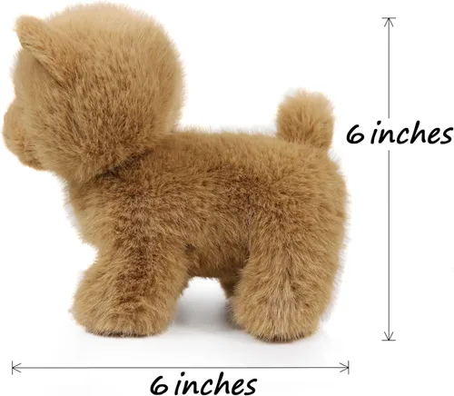 Vista 2 de Ice King Bear Little Teacup - Juguete de peluche para perro, 6 pulgadas (marrón)