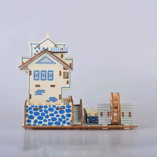 Vista 8 de Rompecabezas 3D para niños, rompecabezas para adultos, modelo de café, rompecabezas para niños, juguetes de bricolaje para artes y manualidades