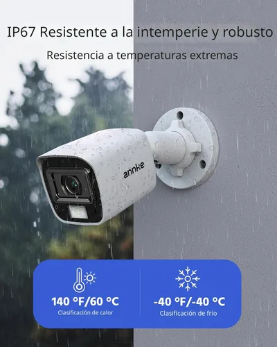 Vista 5 de ANNKE 8CH 3K Lite 2MP CCTV Sistema de cámara de seguridad con cable al aire libre, 1TB HDD