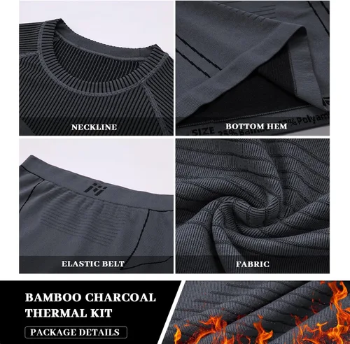 Vista 4 de MEETWEE Ropa interior térmica para mujer, conjunto de equipo de esquí Long Johns para clima frío, capa base, capa superior e inferior cálida