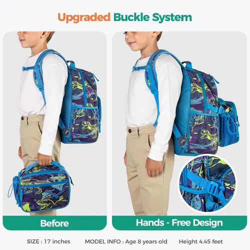 Vista 7 de Mochila Choco Mocha de 17 pulgadas para niños de escuela primaria, 17 pulg., Viajar
