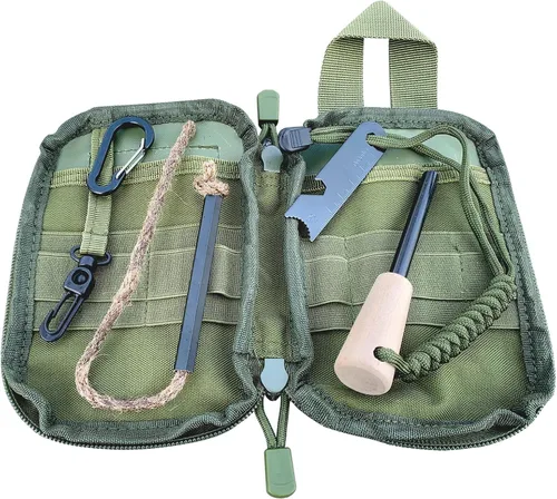 Vista 11 de Kit de supervivencia para iniciador de fuego, varilla de ferro más grande con cordón de golpeador de 3 pulgadas de largo, pedernal y acero, cordón