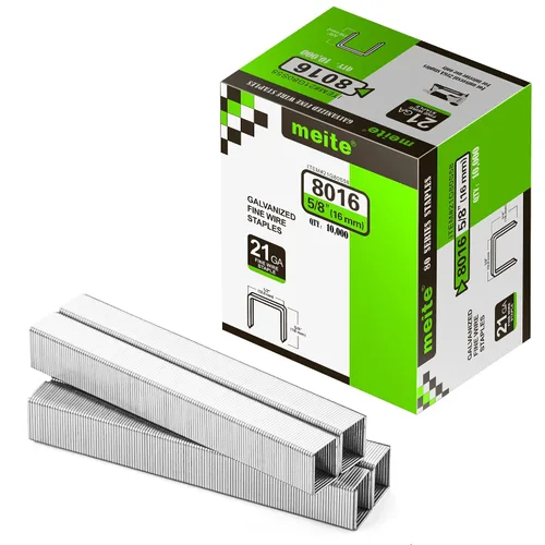 Vista 11 de meite Grapas de tapicería galvanizadas 21GA, corona de 1/2 pulgada, pierna
