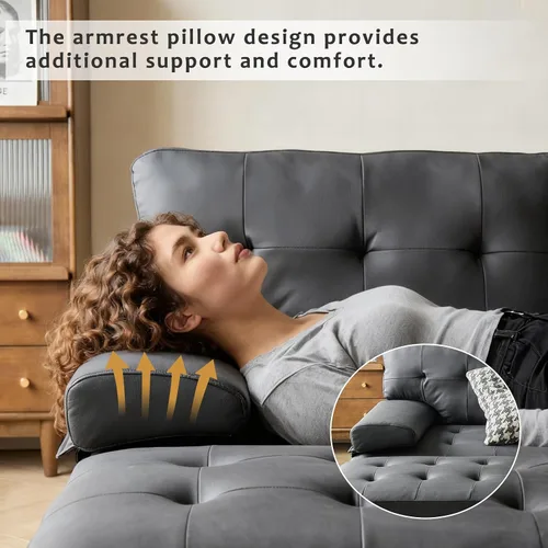 Vista 4 de Wimarsbon Sofá en forma de U de 106 pulgadas con diván doble, moderno juego de sofá modular tapizado de 4 asientos para sala de estar, dormitorio
