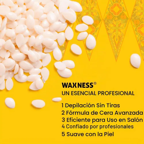 Vista 3 de Perlas de cera dura de mezcla de polímero Waxness, perlas rusas de lujo premium 1 kg / 2.2 lb