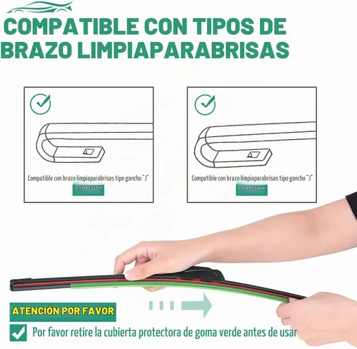 Vista 8 de Juego de hojas de repuesto para limpiaparabrisas delantero y trasero de 16, 16, 12 pulgadas, calidad prémium, para todo tipo de clima, calidad