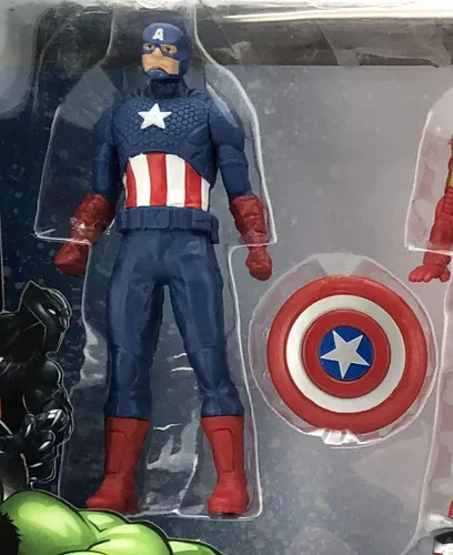 Vista 3 de Figuras de acción de Marvel Avengers - Iron Man, Hulk, Black Panther, Capitán América, Spider Man, Ant Man, War Machine y Falcon! (8)