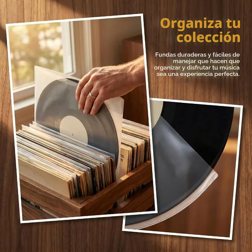 Vista 7 de Fasmov Paquete de 200 fundas interiores para discos de vinilo de 12 pulgadas, fundas protectoras de plástico LP de fondo redondo, cubiertas