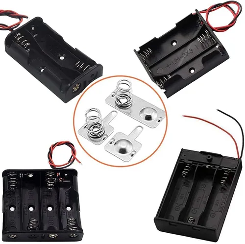 Vista 5 de Heyiarbeit 20Pcs Battery Spring AA Battery Contacts Positive to Negative Conversion Spring Contact for Remote Control Battery Charger, Nickle