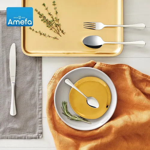 Vista 3 de Amefa Baguette - Juego de cubiertos (20 unidades), color plateado