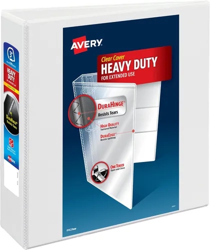 Vista 11 de Carpeta resistente Avery para trabajos, Blanco Paquete de 10