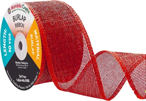 Vista 122 de Mandala Crafts Cinta de arpillera negra de 1.5 pulgadas de ancho para manualidades, rollo de 20 yardas de cinta rústica de arpillera para coronas