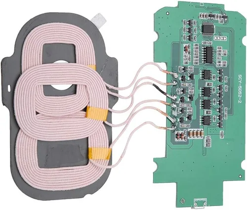 Vista 2 de Módulo transmisor de cargador inalámbrico de 5 W - Adopta 3 bobinas - Cortocircuito integrado, sobretensión - Amplia compatibilidad - Piezas