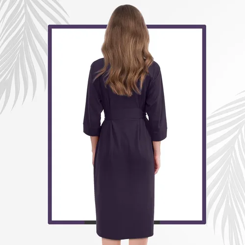 Vista 2 de NY Threads Bata de baño de punto largo para mujer, manga 34, kimono suave, ligero, ropa de descanso