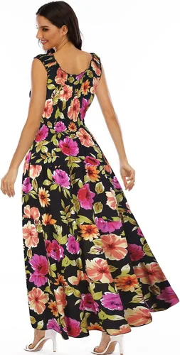 Vista 2 de OSTOO Women's 2024 Summer Boho Floral Print Tiered Casual Flowy Long Maxi Dress