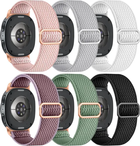 Vista 10 de Easuny 6 Pack de Correas Elásticas Compatibles con Samsung Galaxy Watch 8 Banda 40mm 44mm, Correa de Bucle Samsung Galaxy Watch 8 Classic 46mm