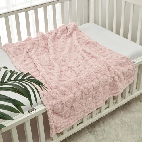Vista 23 de CREVENT - Manta bonita, cómoda y mullida para bebés, niños y niñas, 30 x 40 pulgadas, ropa de cama, para cuna y cochecito, regalo para recién Oso