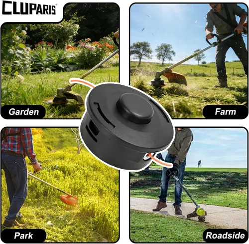 Vista 6 de Cluparis Cabezal recortador de 0.394 in x 1.0 L apto para Stihl FS56RC FS90R FS55 FS55R KM55 FS56 FS70 FS80R FS80R FS85 FS90 FS100RX FS120 FS130